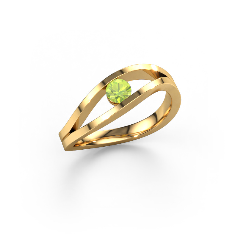 Image of Engagement ring Sigrid 1 585 gold Peridot 3.7 mm