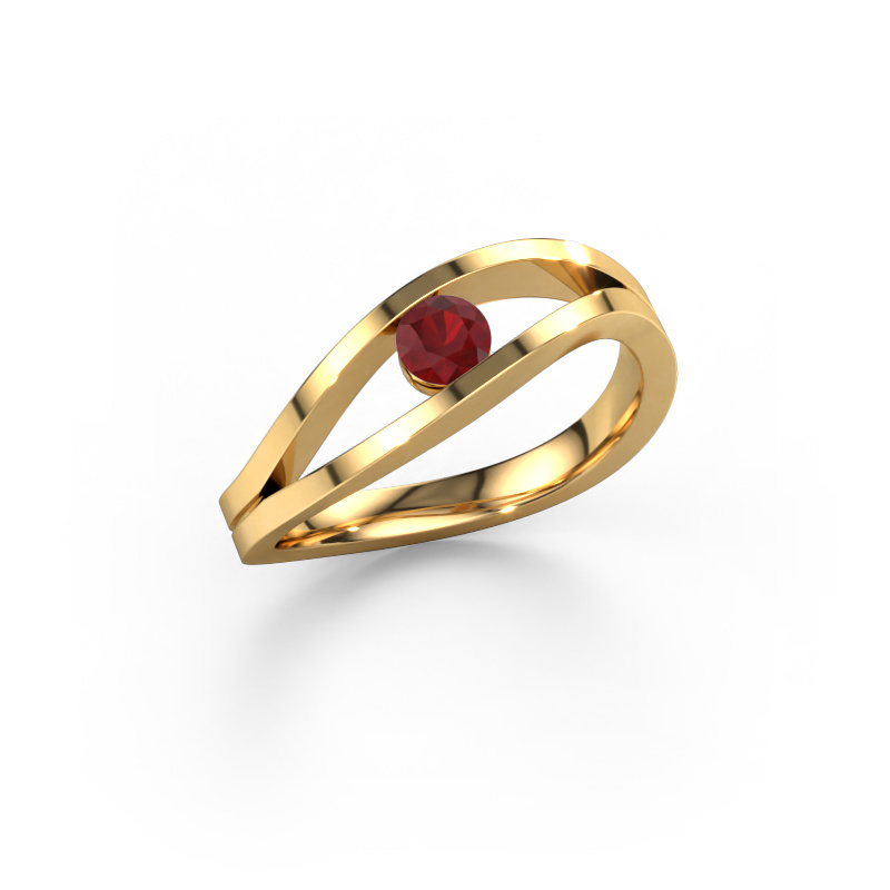Image of Engagement ring Sigrid 1 585 gold Ruby 3.7 mm