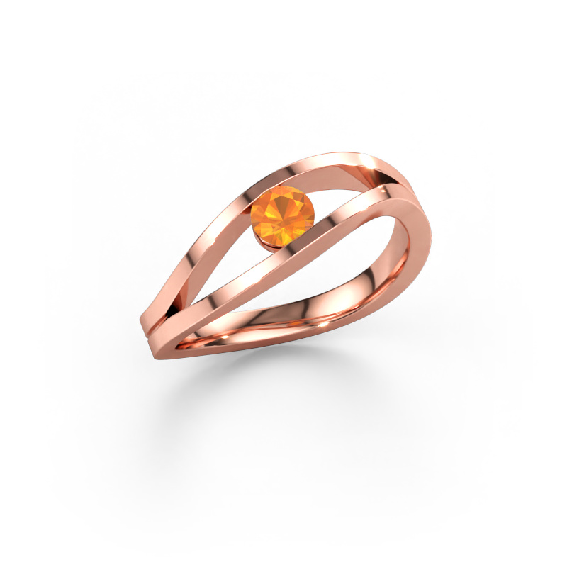 Immagine di Anello Sigrid 1 585 oro rosa Citrino 4 mm