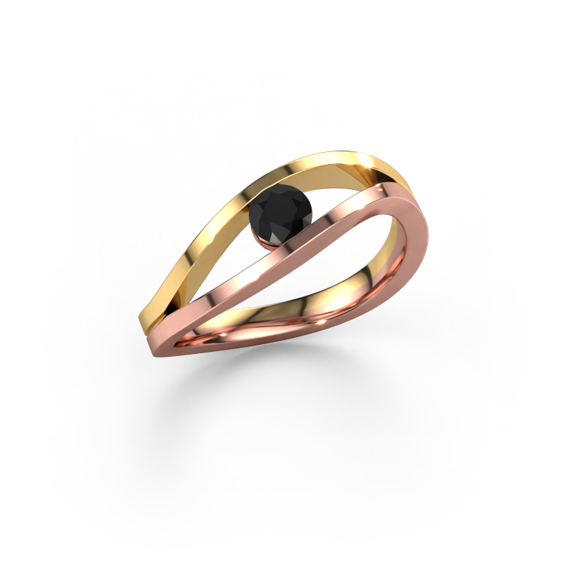 Image of Ring Sigrid 1 585 rose gold Black diamond 0.30 crt
