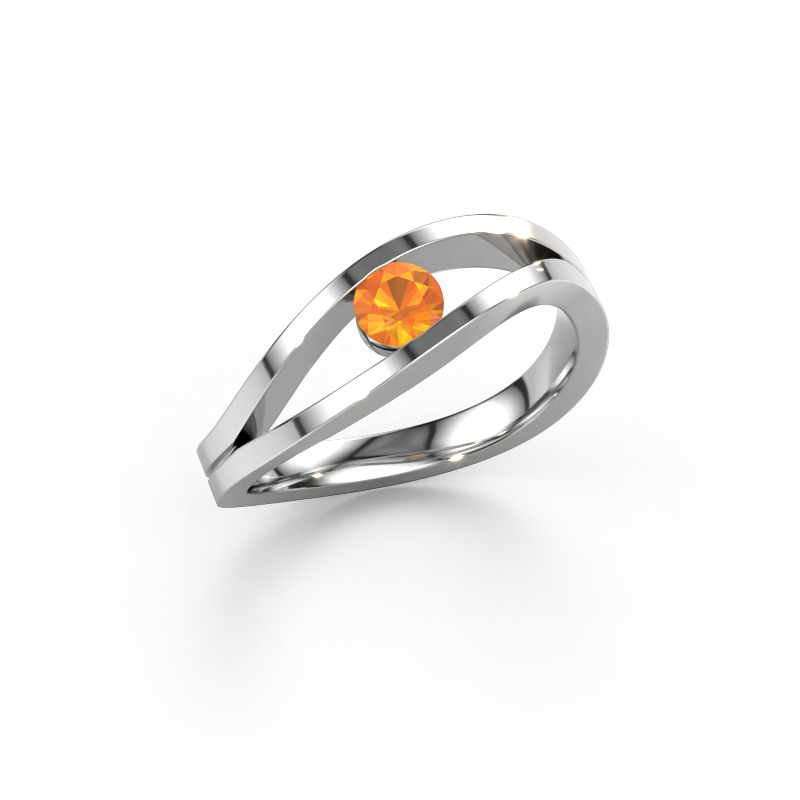 Image of Ring Sigrid 1 950 platinum Citrin 4 mm