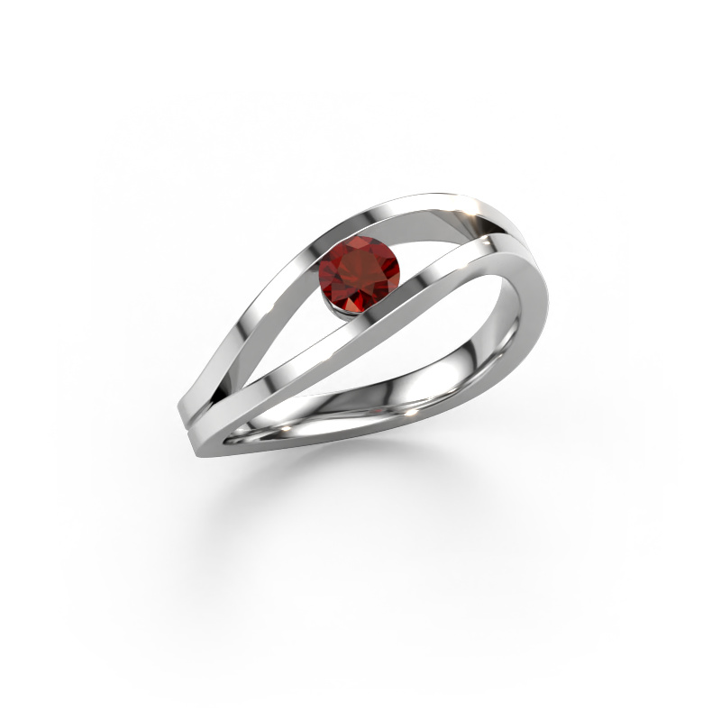 Image of Ring Sigrid 1 950 platinum Garnet 4 mm