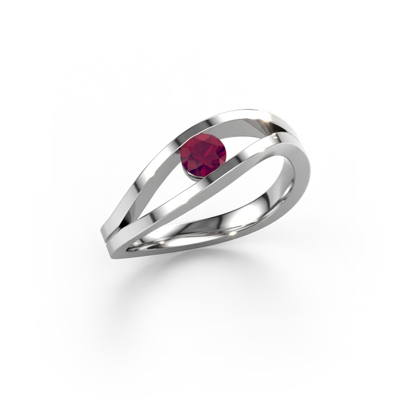 Image of Ring Sigrid 1 950 platinum Rhodolite 4 mm