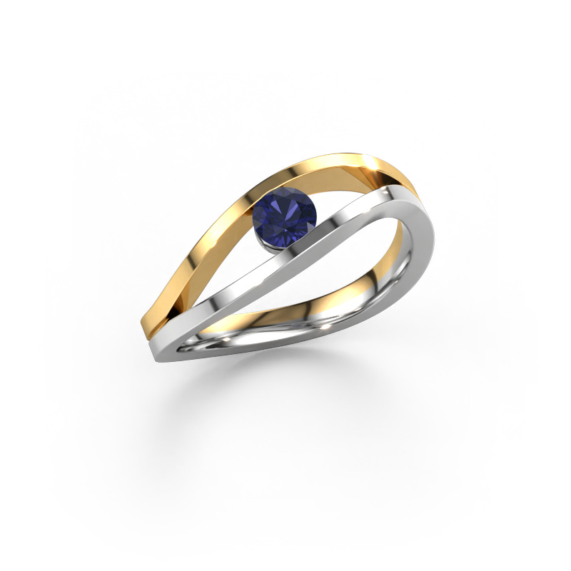 Image of Ring Sigrid 1 585 white gold Sapphire 4 mm