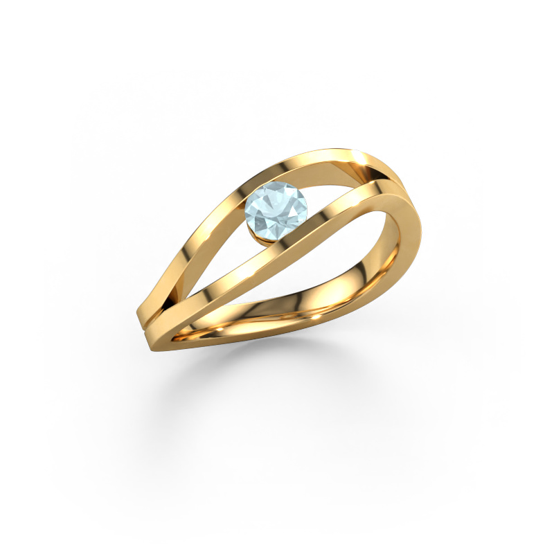 Image of Ring Sigrid 1 585 gold Aquamarine 4 mm
