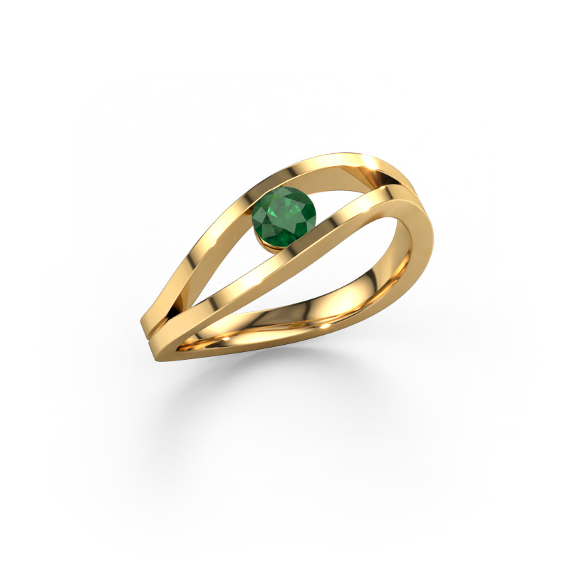 Image of Ring Sigrid 1 585 gold Emerald 4 mm