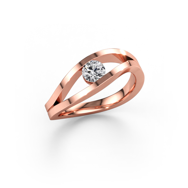 Bild av Förlovningsring Sigrid 1 585 roséguld Labbodlad diamant 0.30 crt