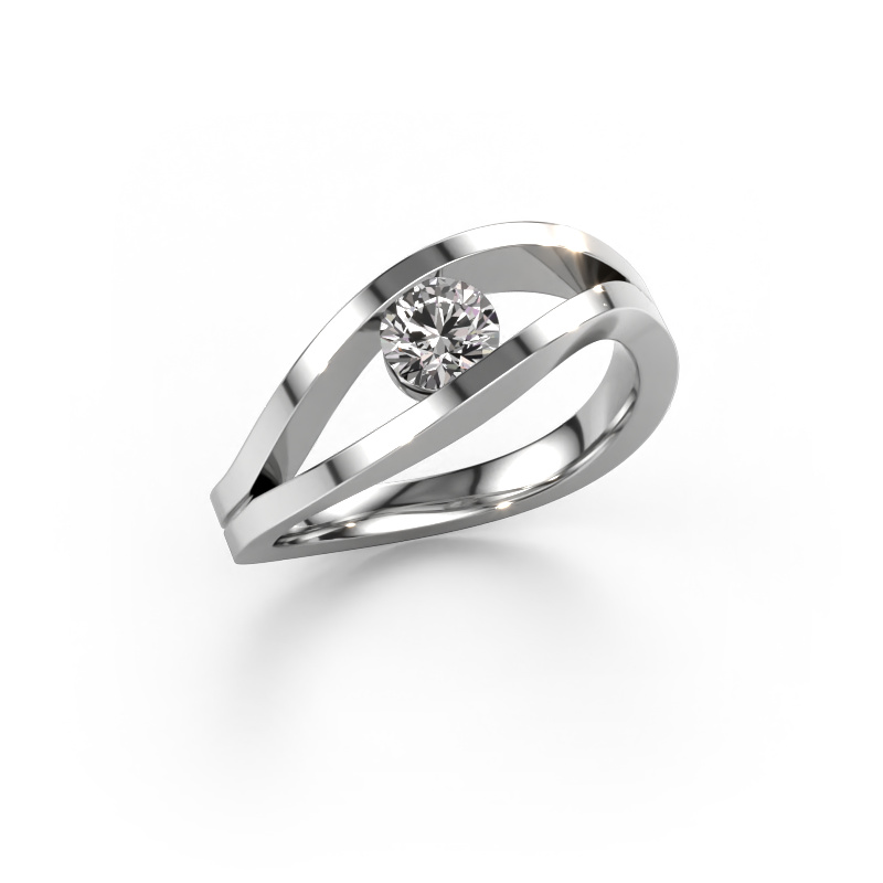 Image of Ring Sigrid 1 950 platinum Diamond 0.40 crt