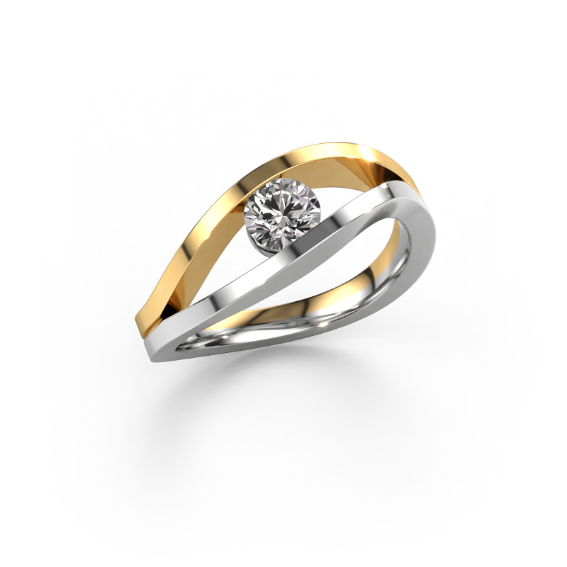 Image of Engagement ring Sigrid 1 585 white gold Diamond 0.40 crt