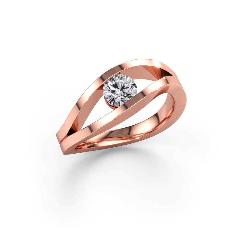 Immagine di Anello di fidanzamento Sigrid 1 585 oro rosa Diamante 0.50 crt