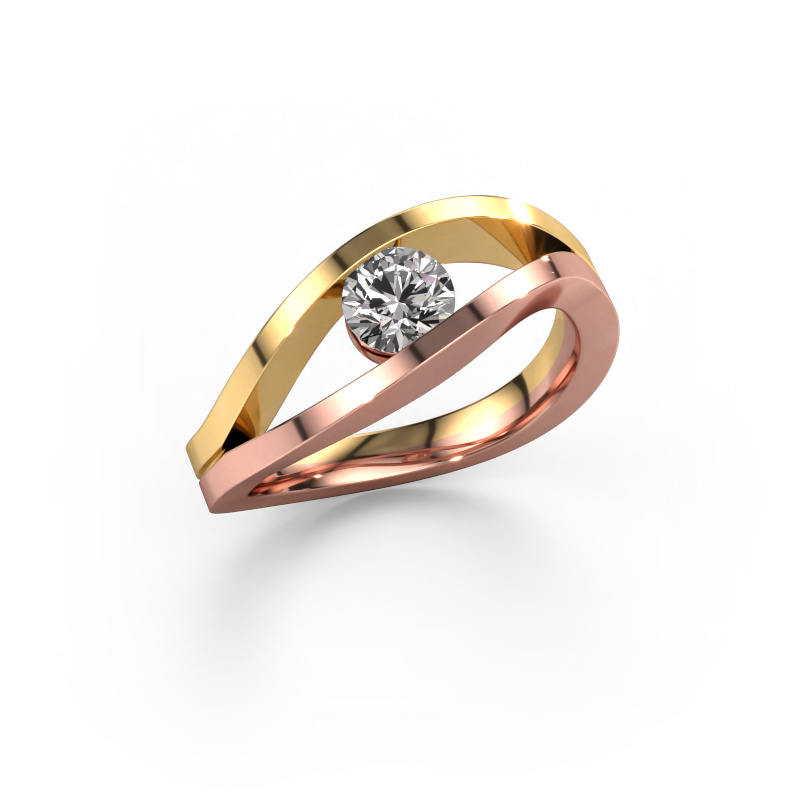 Image of Ring Sigrid 1 585 rose gold Diamond 0.50 crt