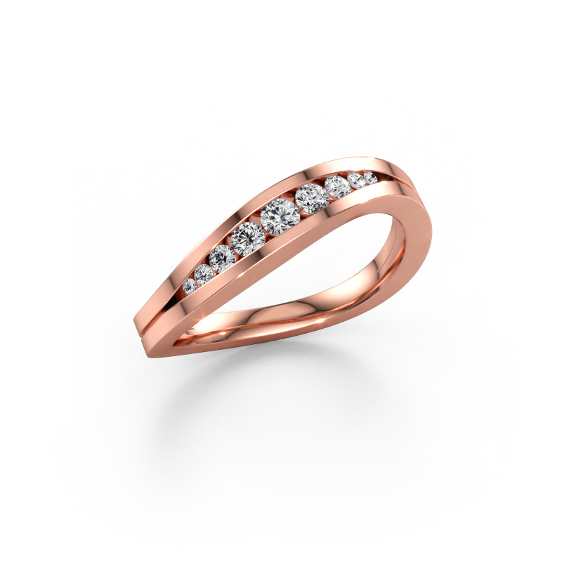 Immagine di Anello Sigrid 2 585 oro rosa Diamante lab grown 0.228 crt