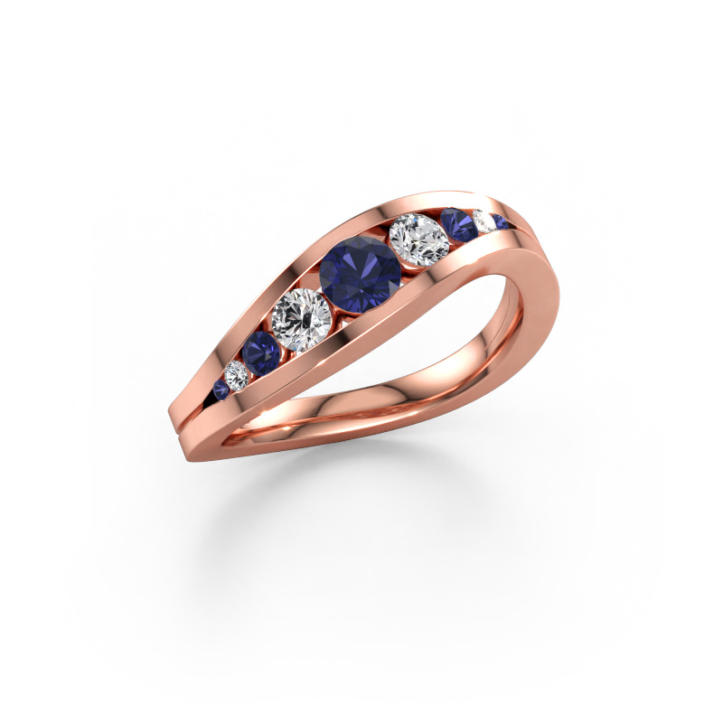 Bild av Ring Sigrid 2 585 roséguld Safir 4 mm