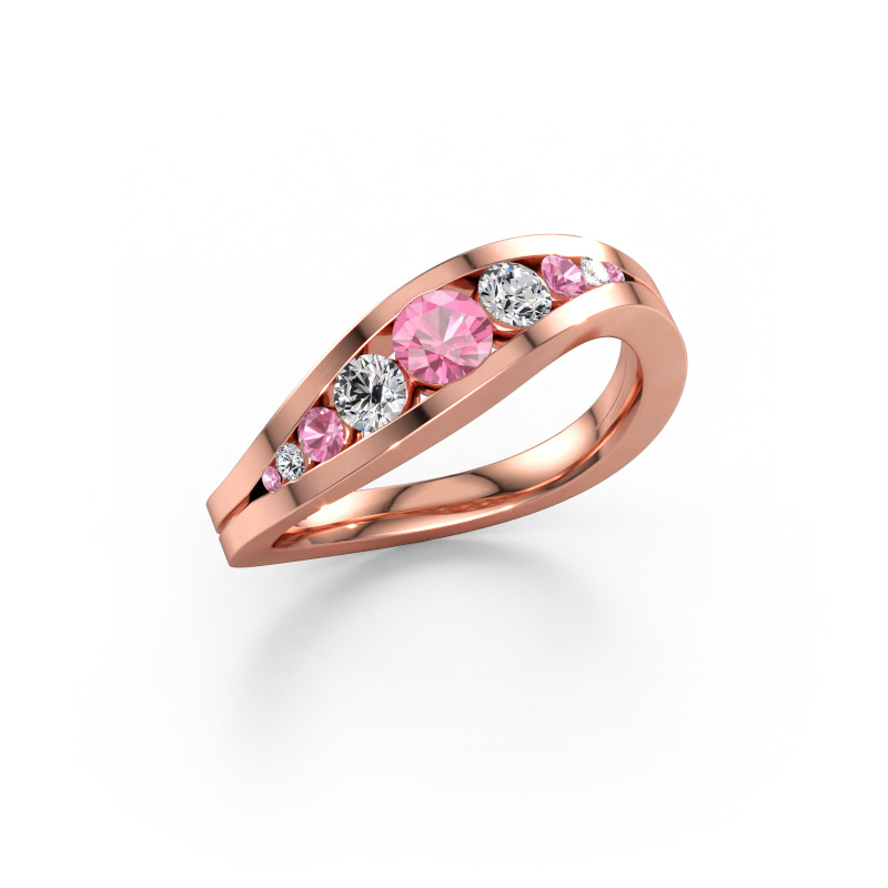 Bild av Ring Sigrid 2 585 roséguld Rosa safir 4 mm