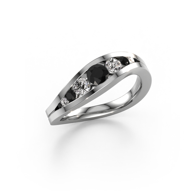 Image of Ring Sigrid 2 585 white gold Black diamond 0.664 crt