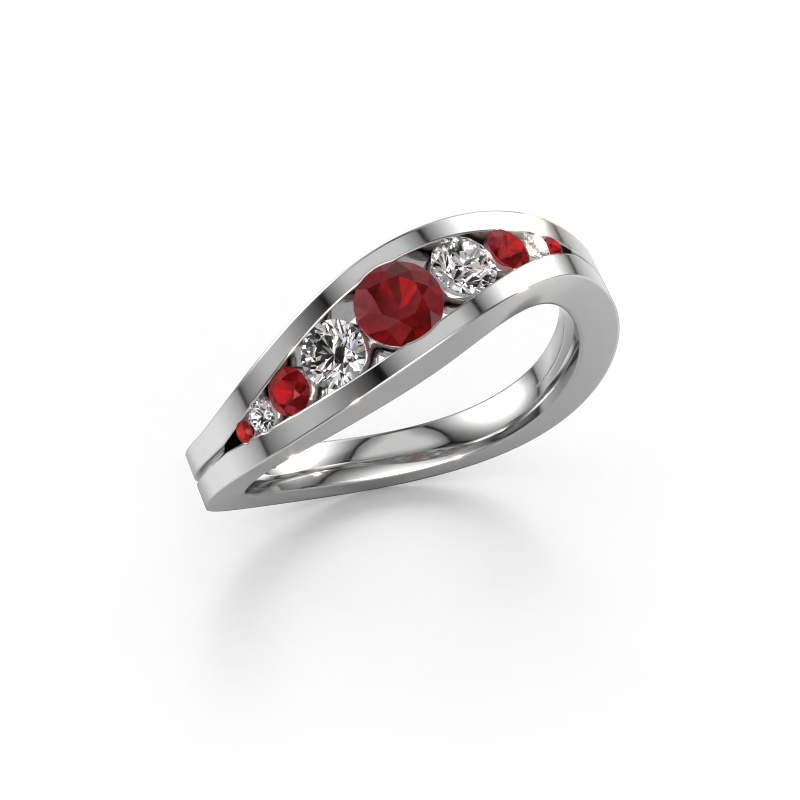 Image of Ring Sigrid 2 950 platinum Ruby 4 mm