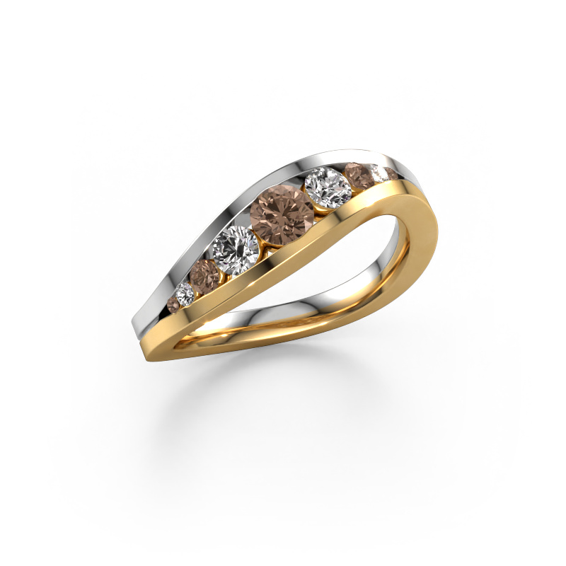 Image of Ring Sigrid 2 585 gold Brown diamond 0.594 crt