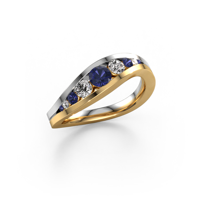 Image of Ring Sigrid 2 585 gold Sapphire 4 mm