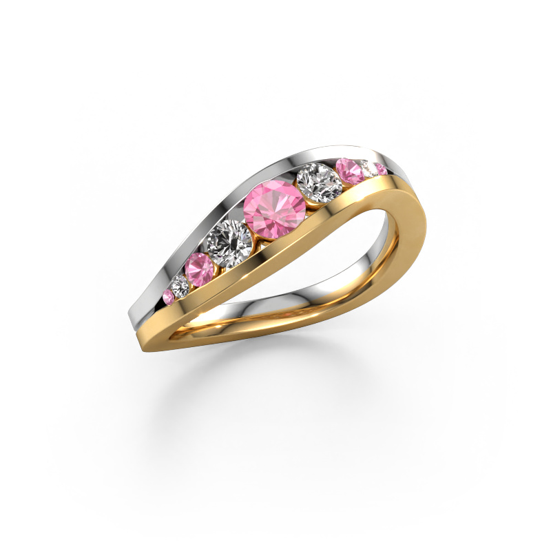 Image of Ring Sigrid 2 585 gold Pink sapphire 4 mm