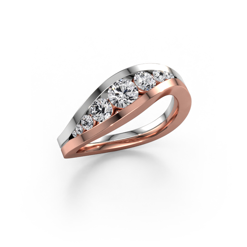 Bild von Ring Sigrid 2 585 Roségold Diamant 0.73 crt