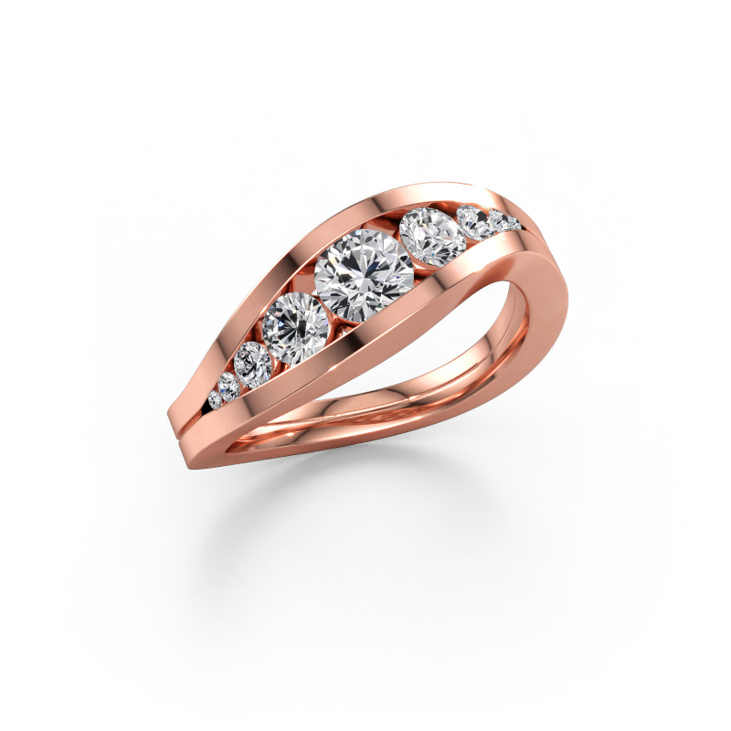 Bild av Ring Sigrid 2 585 roséguld Labbodlad diamant 0.90 crt