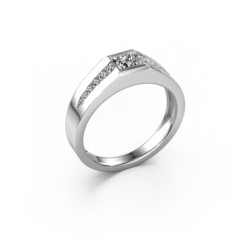 Bild von Pinky Ring Simon 585 Weißgold Diamant 0.561 crt