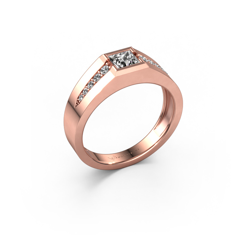 Image of Pinky ring Simon 585 rose gold Lab grown diamond 0.661 crt