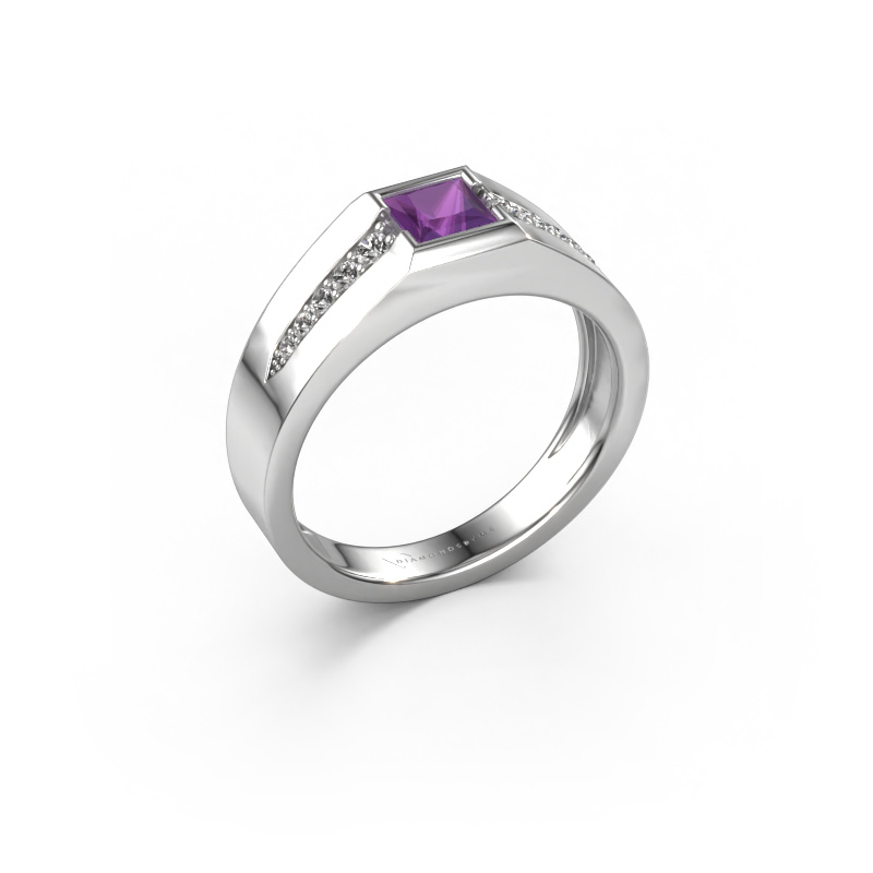 Image of Pinky ring Simon 950 platinum Amethyst 4.5 mm