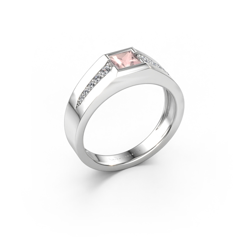 Bild av Lillfingerring Simon 585 vitt guld Champagnefärgad morganit 4.5 mm