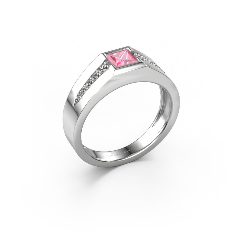 Image of Pinky ring Simon 950 platinum Pink sapphire 4.5 mm