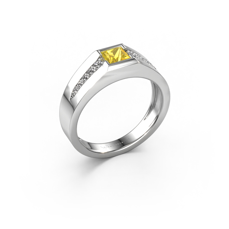 Image of Pinky ring Simon 950 platinum Yellow sapphire 4.5 mm