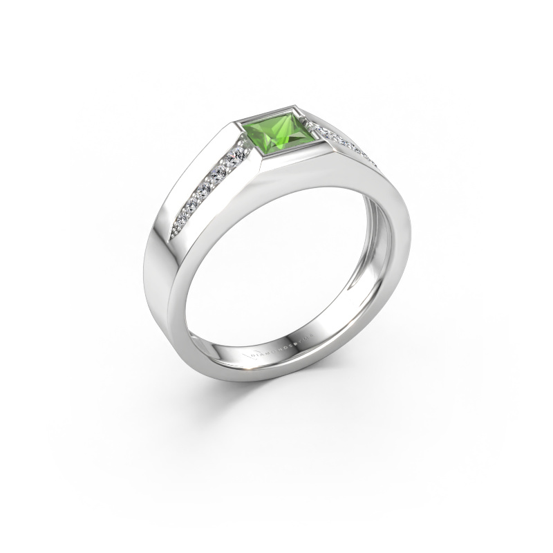 Immagine di Anello da mignolo Simon 585 oro bianco Tormalina verde 4.5 mm
