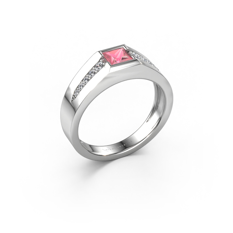 Image of Pinky ring Simon 585 white gold Tourmaline pink 4.5 mm