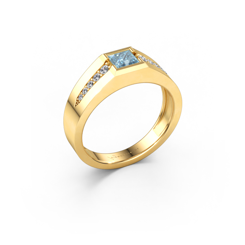 Immagine di Anello da mignolo Simon 585 oro Diamante lab grown blu 4.5 mm