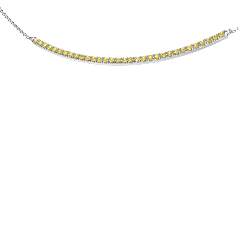 Bild von Bar Kette Simona 585 Weißgold Gelb Saphir 1.5 mm