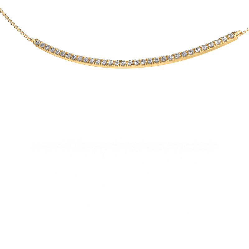 Image of Bar necklace Simona 585 gold Diamond 0.48 crt