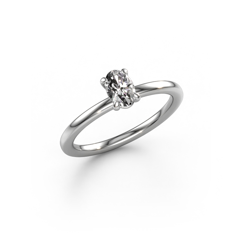 Image of Engagement ring Simone OVL 1 950 platinum Diamond 0.40 crt