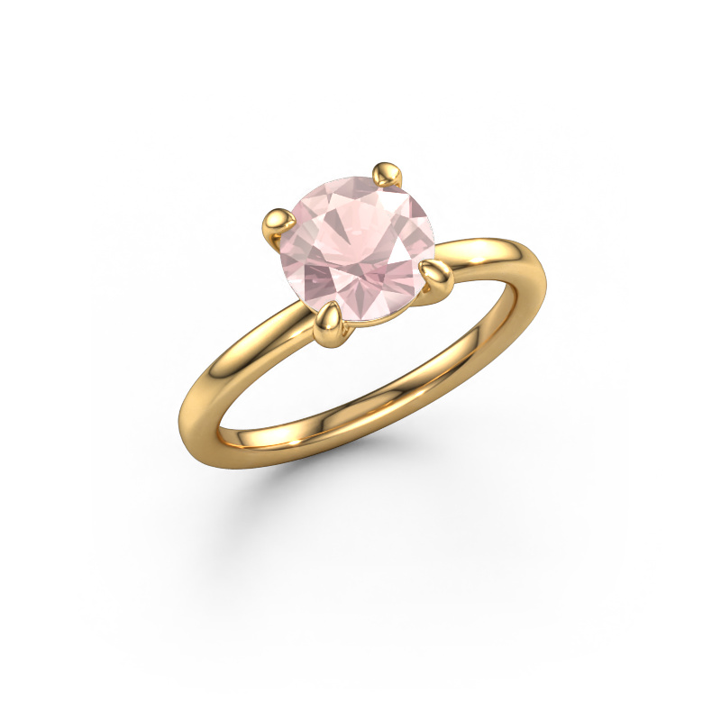 Image of Engagement ring Simone RND 1 585 gold Morganite champagne 7.3 mm