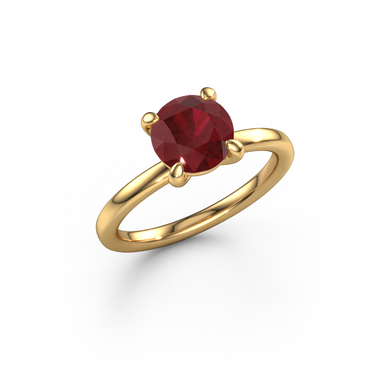 Image of Engagement ring Simone RND 1 585 gold Ruby 7.3 mm