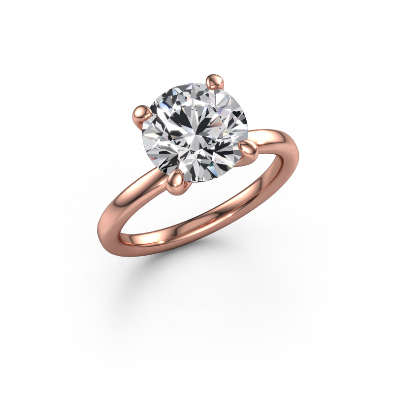 Image de Bague de fiançailles Simone RND 1 585 or rose Diamant synthétique 3.00 crt