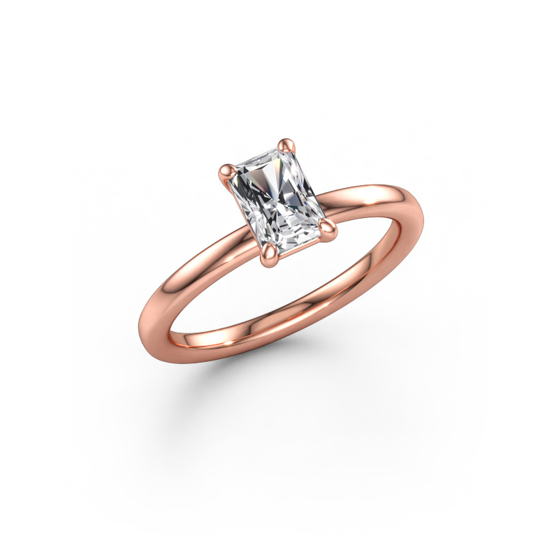 Bild av Förlovningsring Simone RAD 1 585 roséguld Labbodlad diamant 0.75 crt