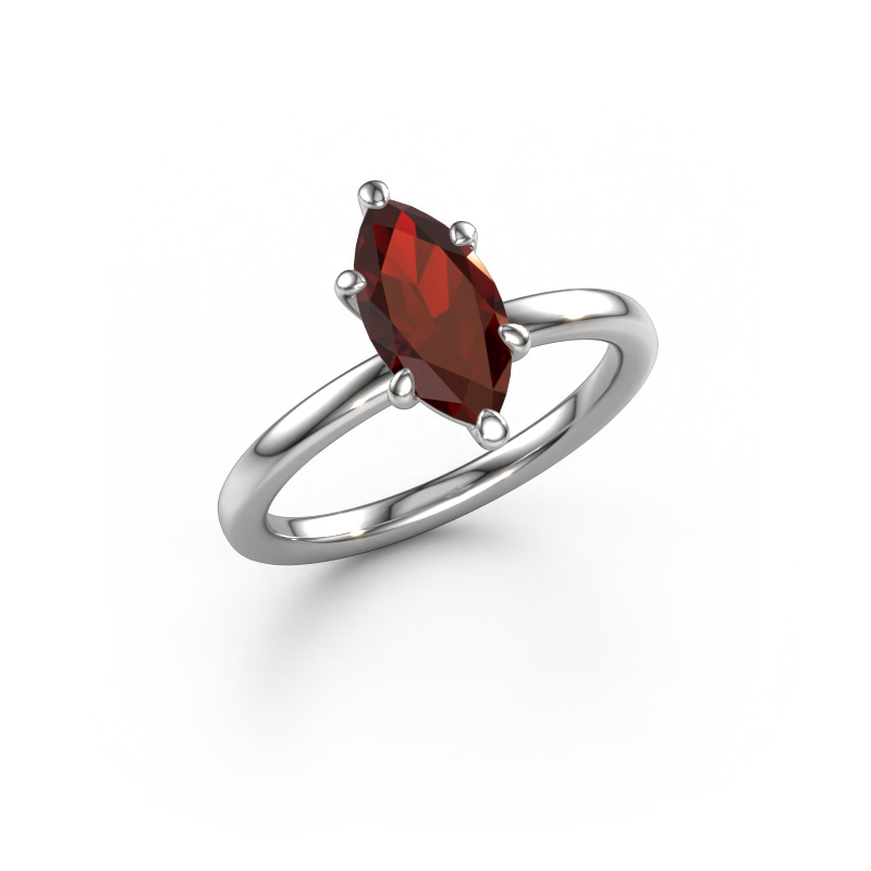 Image of Engagement ring Simone MRQ 1 950 platinum Garnet 11x5.5 mm