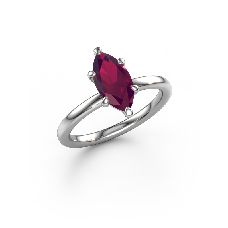 Image of Engagement ring Simone MRQ 1 950 platinum Rhodolite 11x5.5 mm