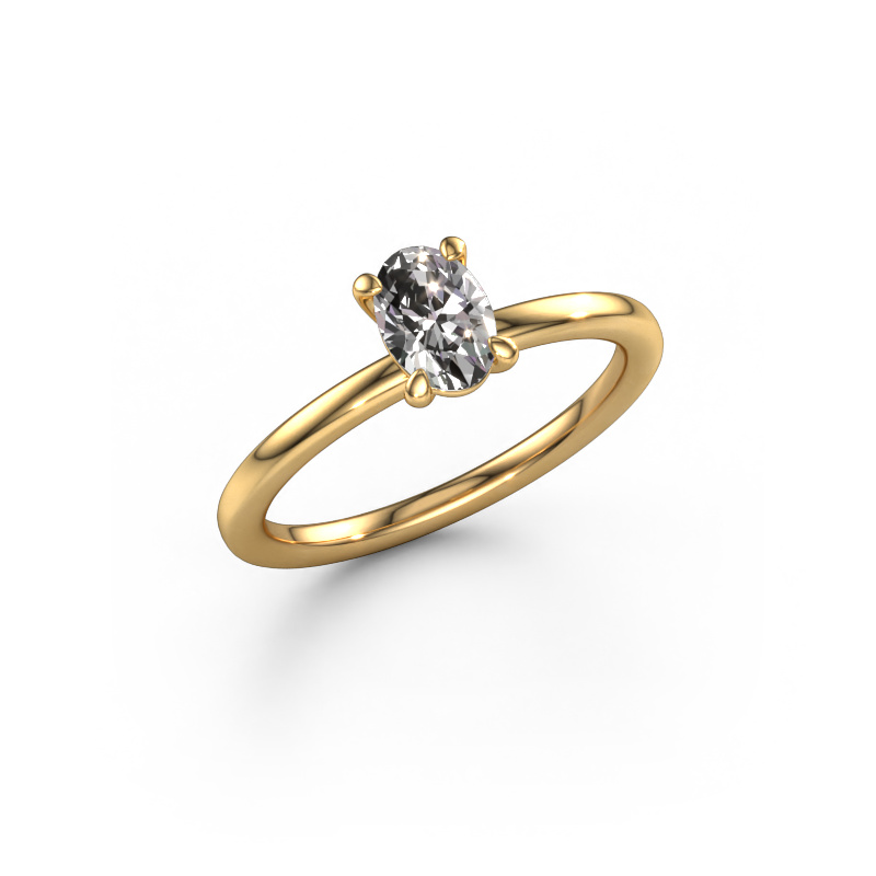 Image de Bague de fiançailles Simone OVL 1 585 or jaune Diamant 0.60 crt