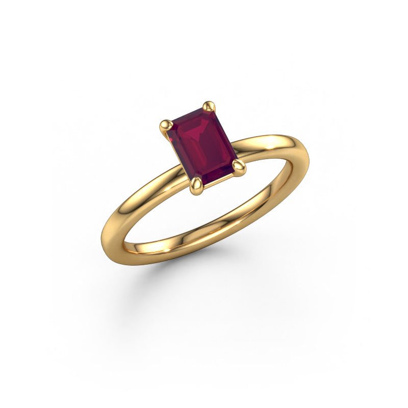 Bild von Verlobungsring Simone EME 1 585 Gold Rhodolit 6.5x4.5 mm