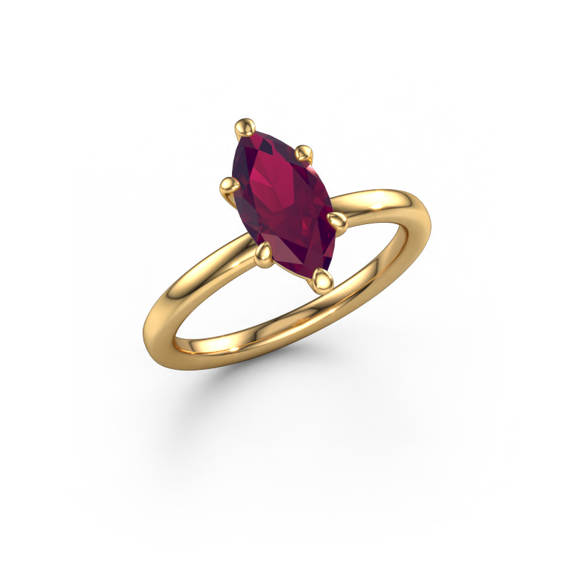 Image de Bague de fiançailles Simone MRQ 1 585 or jaune Rhodolite 11x5.5 mm
