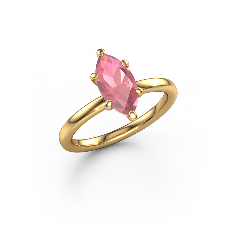 Image of Engagement ring Simone MRQ 1 585 gold Tourmaline pink 11x5.5 mm