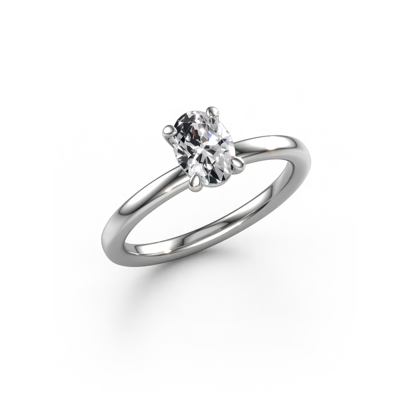 Image of Engagement ring Simone OVL 1 950 platinum Diamond 0.70 crt