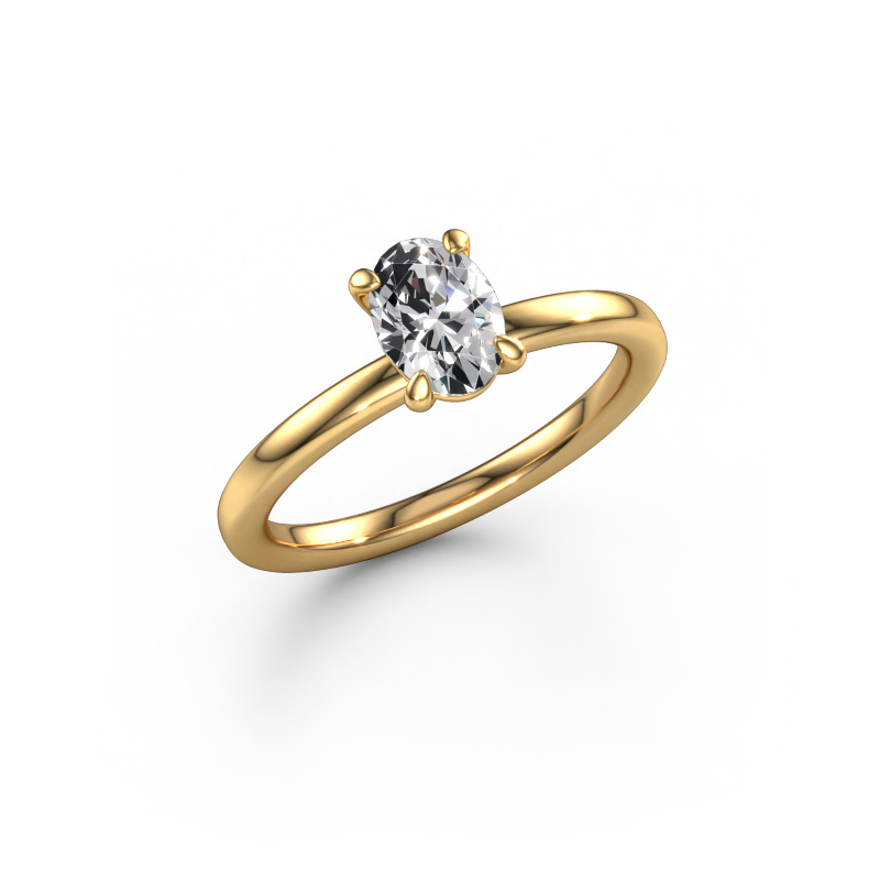 Image of Engagement ring Simone OVL 1 585 gold Lab grown diamond 0.70 crt