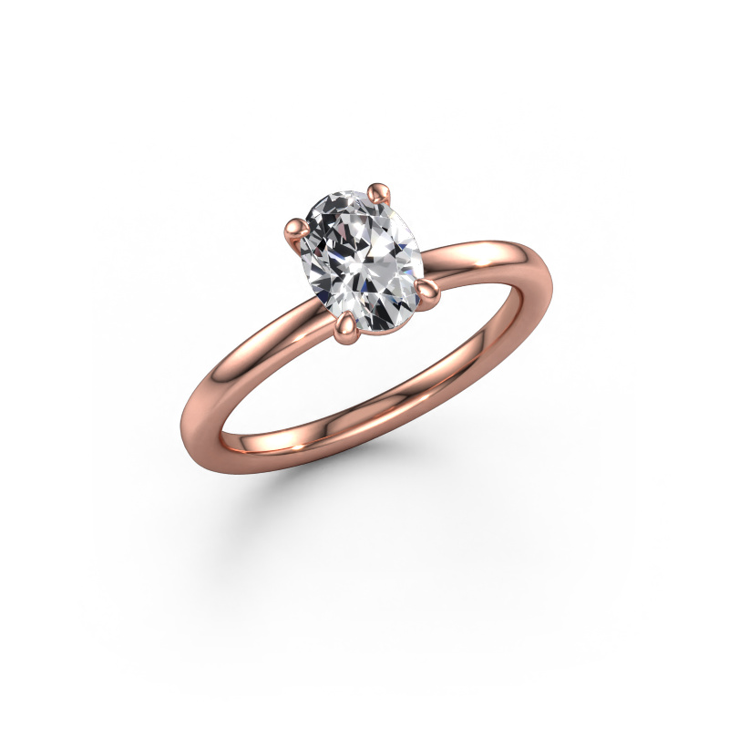 Bild von Verlobungsring Simone OVL 1 585 Roségold Diamant 0.80 crt